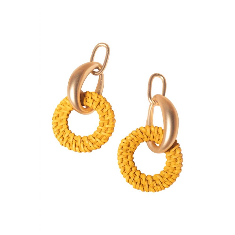 NEW YACHT CLUB ACCESS women's mustang earrings in yellow